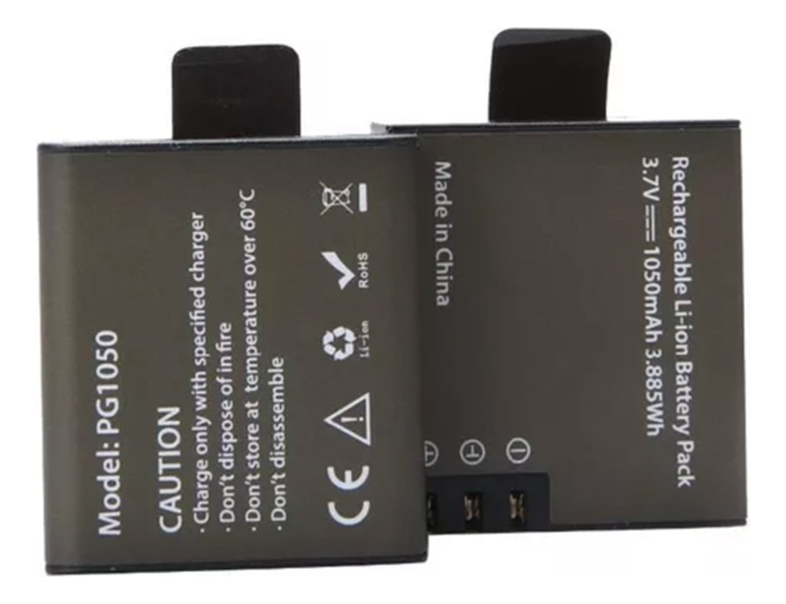 Kit 2 Baterias Para Câmera Eken H9r H8r Sjcam Sj4000 Pg1050