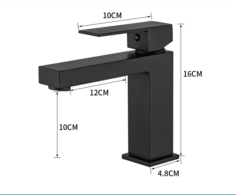 Torneira Lavatório Banheiro Cascata Black Misturador Monocomando Bica Baixa  T103-06 Preto Luuk Young - LUUK YOUNG Comércio Eletrônico