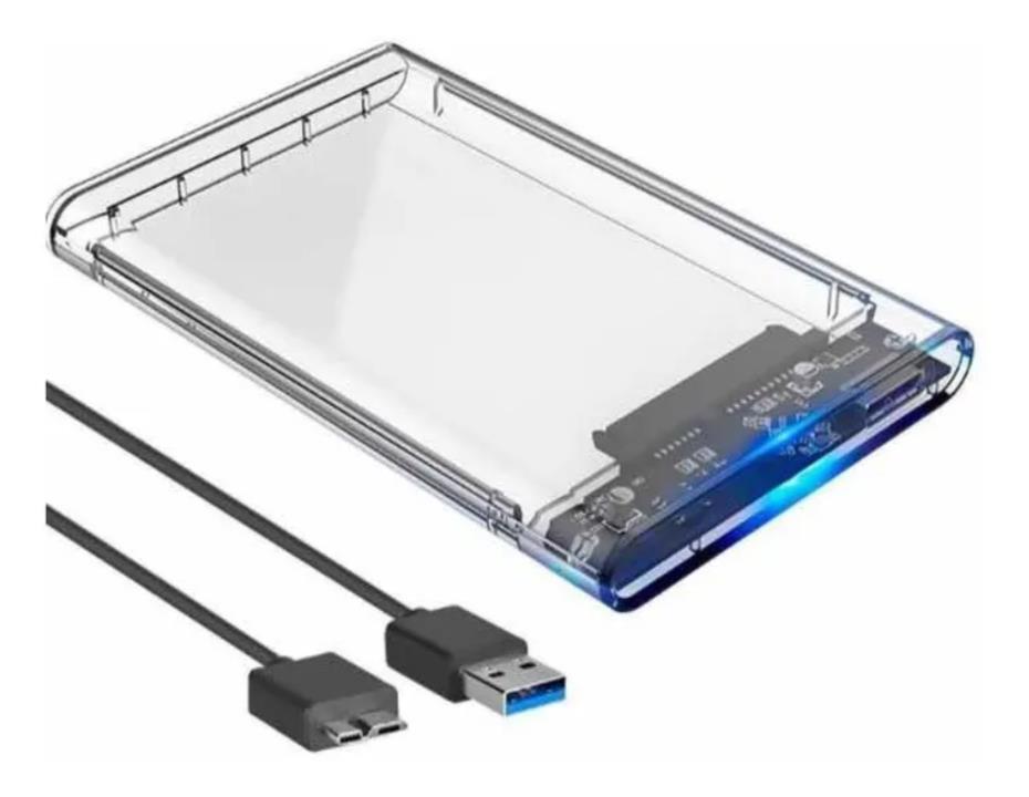 Case Para Hd Externo Transparente Notebook Sata 2.5 Usb Hd30