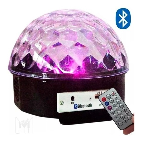 Bola Maluca LED Cristal RGB Jogo De Luz USB SD Festas Iluminação