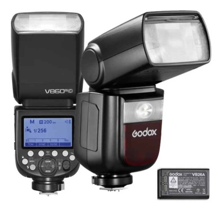 Flash Godox Para Canon V860 Iii Ttl Luz Modelagem + Bateria