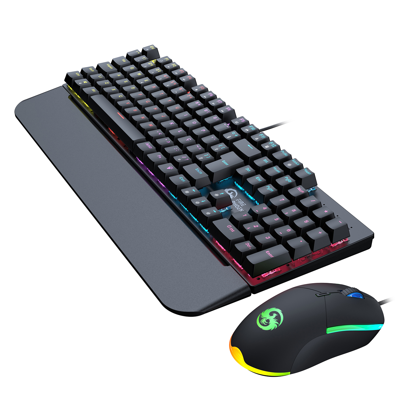 Kit Teclado Mouse Mecanico Abnt2 Gamer Led Rgb Iluminado Switch Blue Bk 03 Luuk Young Luuk Young 2430