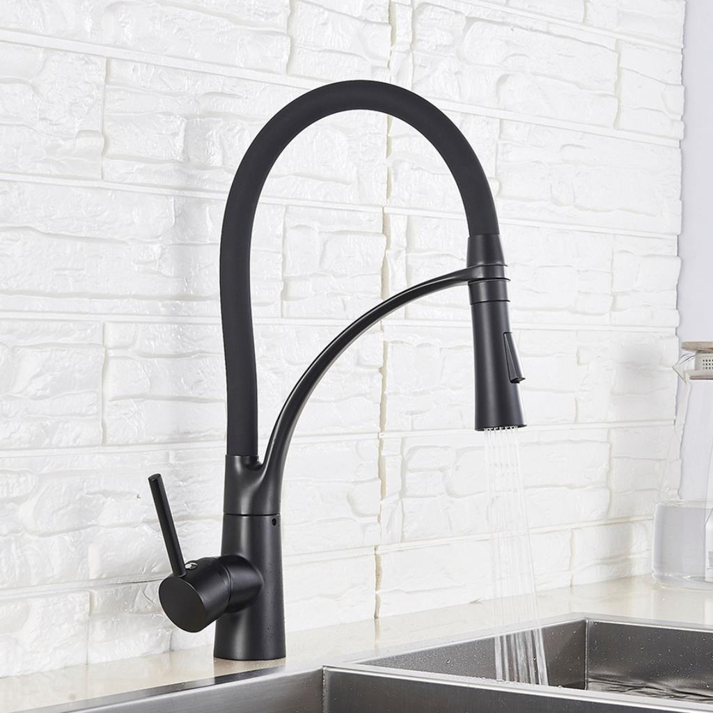 Torneira Monocomando Misturador Agua Quente Ou Fria Cozinha Gourmet Preto  Fosco Envio Imediato