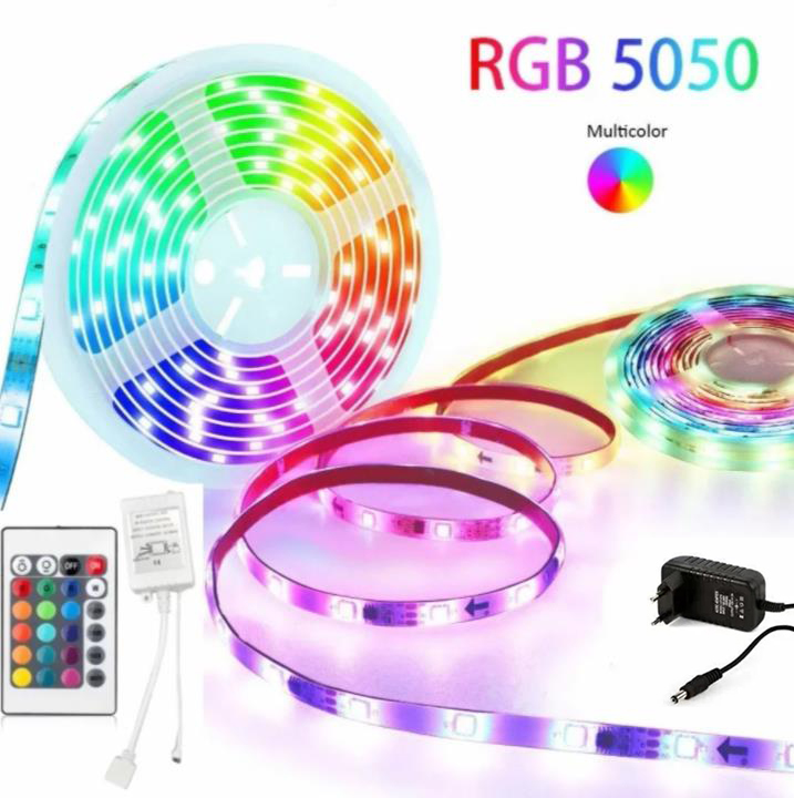 Fita Led 5m Rgb 16 Cores 5050 Prova D'agua Com Controle