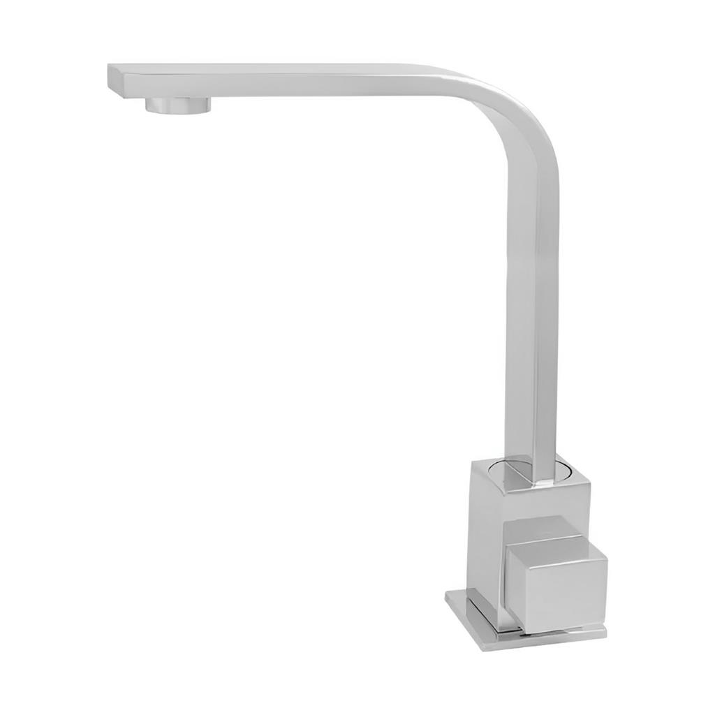 Torneira Mesa Cozinha Bancada Lavatorio Metal Quadrada 1/4 Volta Metal Alta W9028
