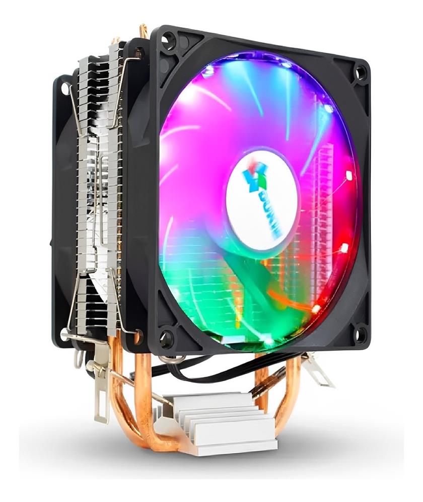 Air Cooler Cpu Led Rgb 4 Pinos Ryzen Intel 775 1150 1151 1155 Am3+ Am4 Com Pasta Termica Dk34