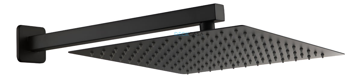 Ducha Chuveiro Área Externa Quadrada Slim 30x30 Dc-7007cp Preto