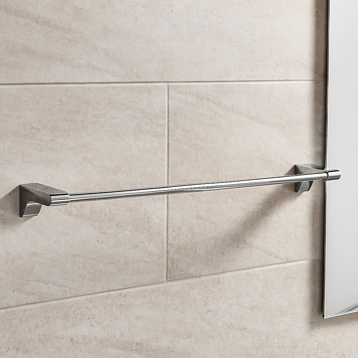Suporte Porta Toalhas Toalheiro Para Banheiro 60cm De Parede C19924 Prata