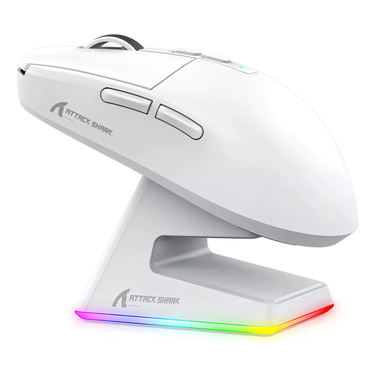 Mouse Gamer Attack Shark Bluetooth USB Paw3395 Ultra Leve 6 Botões 26000 Dpi Sem Fio Computador Notebook Branco X6