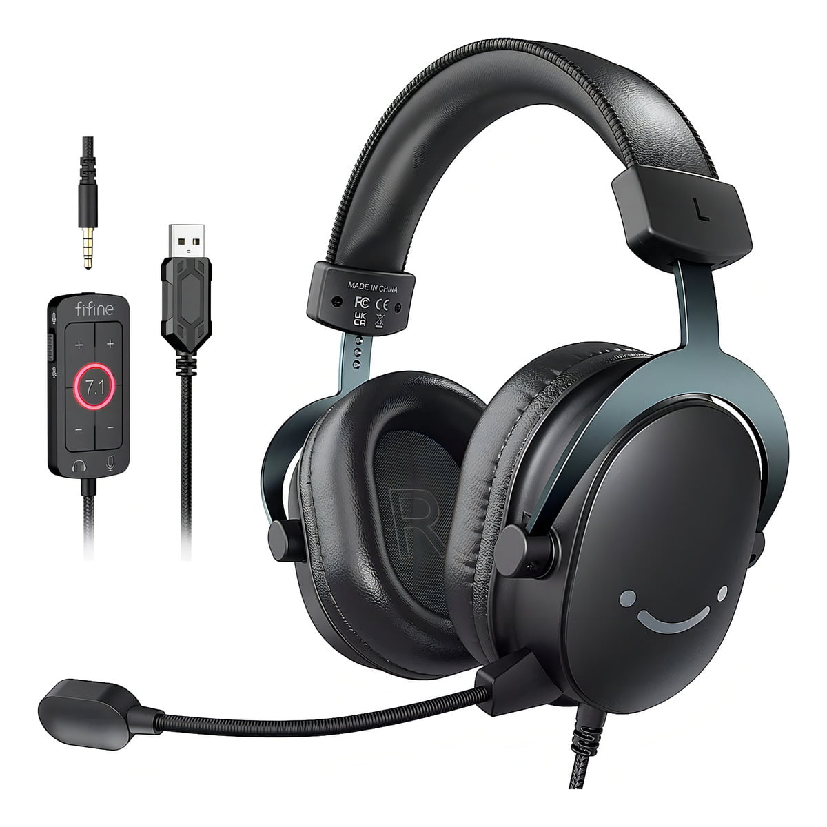 Fone Headset Gamer Usb Fifine Ampligame Virtual Surround Microfone Flexível 7.1 H9