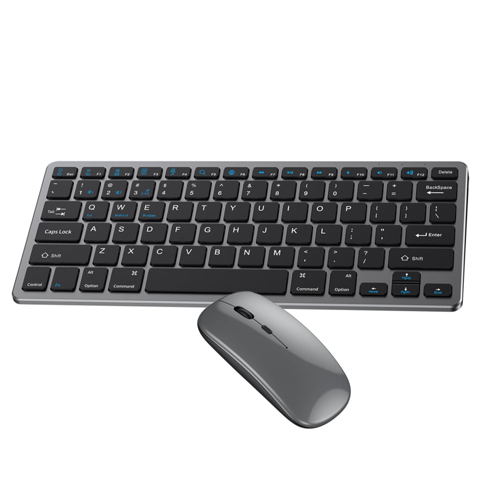 Kit De Teclado E Mouse Bluetooth Wireless Sem Fio Usb Recarregável 2.4G Wb-8077