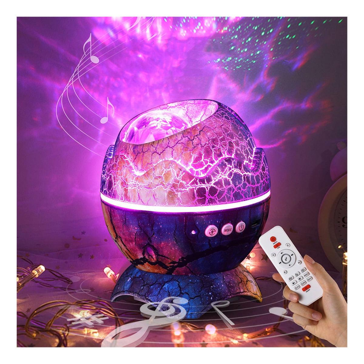 Luminaria De Mesa Abajur Dinossauro Musica Bluetooth Ws-1107