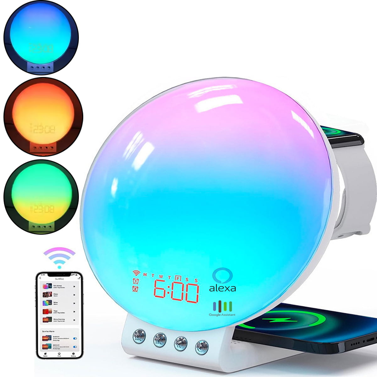 Luminária De Mesa Lampada Inteligente Wi-fi Smart Alexa Google Assistant Led Rgb Touch Cyl6805