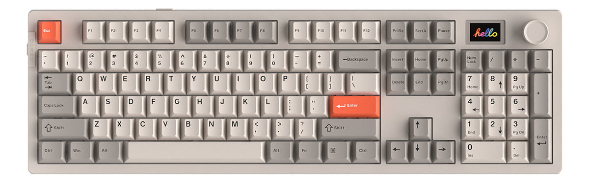 Teclado Mecanico Gamer Wireless Tri Mode Sem Fio Bluetooth 2.4g Hot Swap Led Rgb Dareu A104 Pro