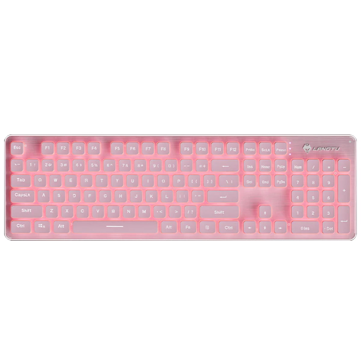 Teclado Membrana Gamer Luminoso Para Pc Computador Notebook Usb L1 Rosa
