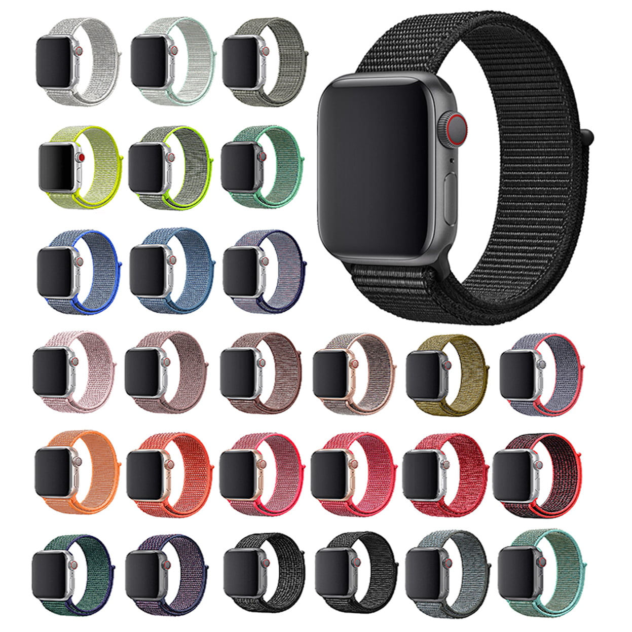 Pulseira Compatível Relógio Apple Watch Velcro Flash Sport