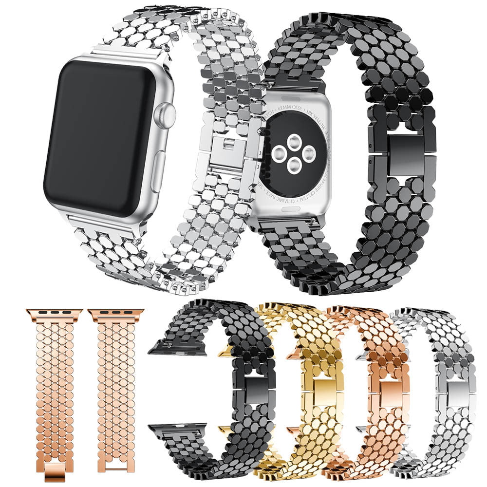 Pulseira Para Apple Watch Aço Escama Elos 38mm 40mm 42m 44m