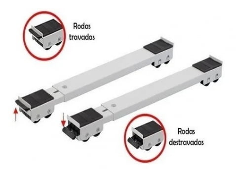 Suporte Geladeira Fogão Máquina De Lavar Base Carrinho 57803