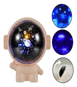 Mini Astronauta Galaxy Projetor Noite Luz Quarto Luminária Crianças Usb Ws-8805