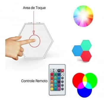 Luminária Lâmpada 13 Cores Controle Remoto 6 Unidades Xy920 Luuk Young 