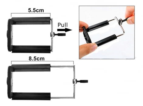 Mini Suporte Tripe De Mesa Escalavel Para Celular Gira 360º 