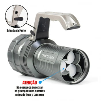 Lanterna Holofote T6 Led Super Potente Foco Ajustável 677