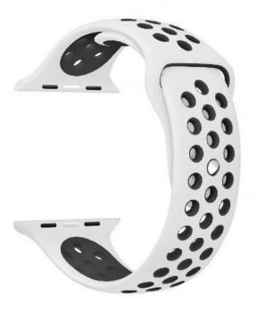 Pulseira Silicone Furo Nke Apple Watch 38mm 40mm 42mm 44mm 