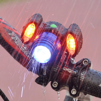 Farol Lanterna Bike 3 Focos Led Com Zoom Recarregável T6 720