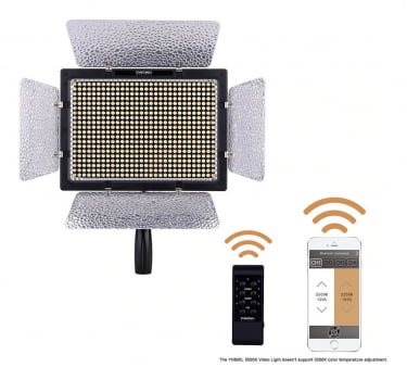 Painel Iluminador Led Wi-fi Para Camera Yn 600l Il Fonte + Tripé 2 Metros