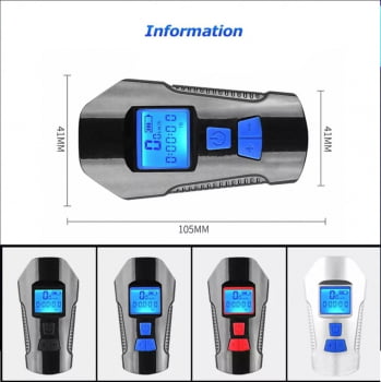 Lanterna Farol Buzina Bicicleta Velocimetro Usb Bike Xa585