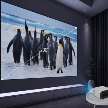 Projetor Led Lcd Android Tv Home Theater 1920x1080p Hl12 Luuk Young