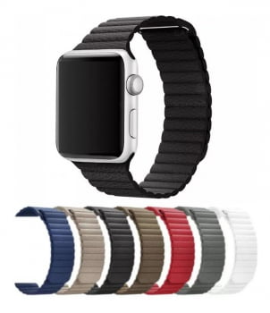 Pulseira Couro Loop Para Apple Watch All Séries 1 2 3 4