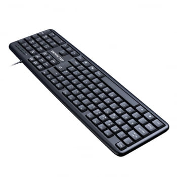 Teclado Computador Com Fio Usb Abnt2 Windows Impermeavel Preto Bk-07 