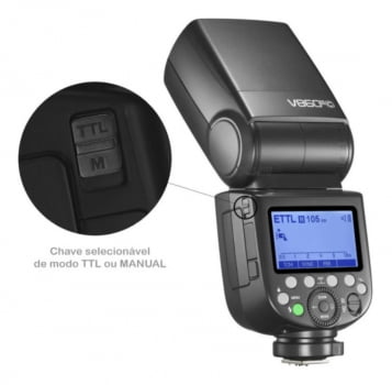 Flash Godox Para Canon V860 Iii Ttl Luz Modelagem + Bateria