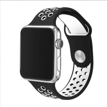 Pulseira Silicone Furo Nke Apple Watch 38mm 40mm 42mm 44mm 