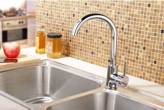 Torneira De Mesa/Bancada Com Misturador Cozinha Banheiro Gourmet Arejador Inox cromo D6004 Luuk Young