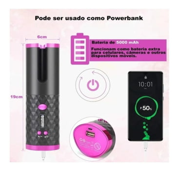 Modelador Ondulador De Cachos Portátil Recarregável Rd-060