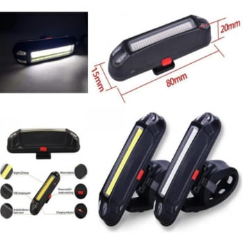 Lanterna Bicicleta Bike Sinalizador Led Recarregável100 Lm Usb Rpl 2261