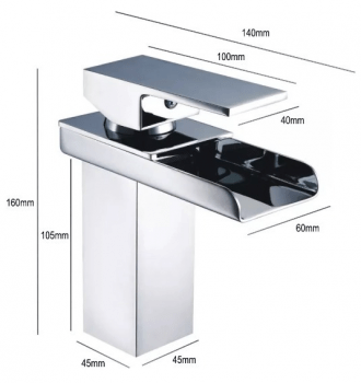 Torneira Cascata Modelo Cuba Monocomando Cromada T103-06