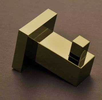 Porta Toalha Cabide Gancho Luxo Para Banheiro 5 Cm Quadrado 6953 Dourado