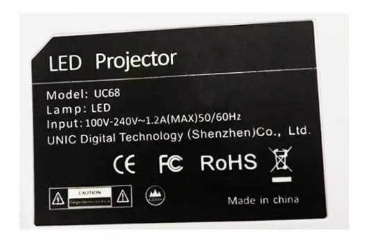 Mini Projetor Led Profissional Uc68 Wifi 1800 Lumen Miracast
