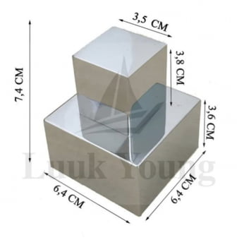 Acabamento Para Registro Volante Metal Deca Quadrado 50mm Parede Inox P12c