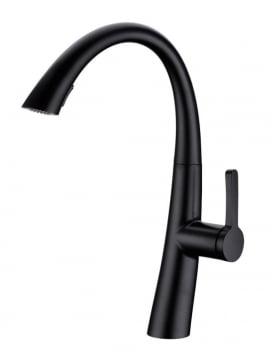 Torneira Luxo Pia Cozinha Gourmet Moncomando Misturado K202 Preta Luuk Young
