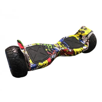 Hoverboard Cross Off Road 8,5 Polegadas Skate Elétrico Infantil Criança Bluetooth Bivolt Overboard Com Leds