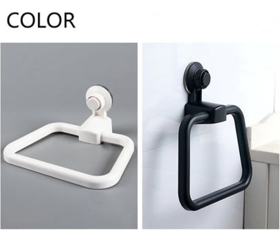 Toalheira Suporte Banheiro Anel Porta Toalha Ventosa Abs R4 Luuk Young
