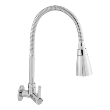 Torneira Pia Gourmet Cozinha De Parede Flexivel 2 Jatos Abs Cromado Wg04 Luuk Young