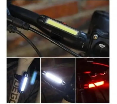 Lanterna Led Traseira 2 Cores Bike Sinalizador Usb Bs2688