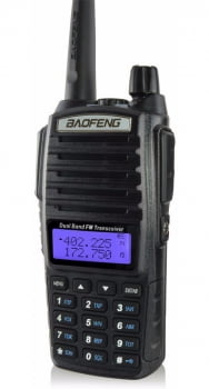 Rádio Comunicador Baofeng Dual Band 128 Canais Tela LCD Rádio Fm + Fone Uv 82 Luuk Young 
