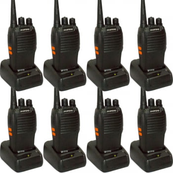 Kit 8 Radio Vhf/uhf Walk Talk 16 Canais Comunicador Bf-777s Luuk Young