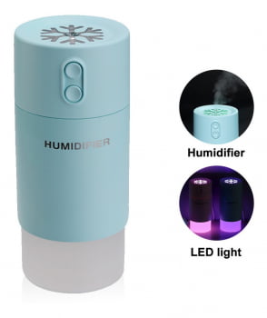 Umidificador De Ar Portátil Usb Luminaria Ventilador Aroma 5330